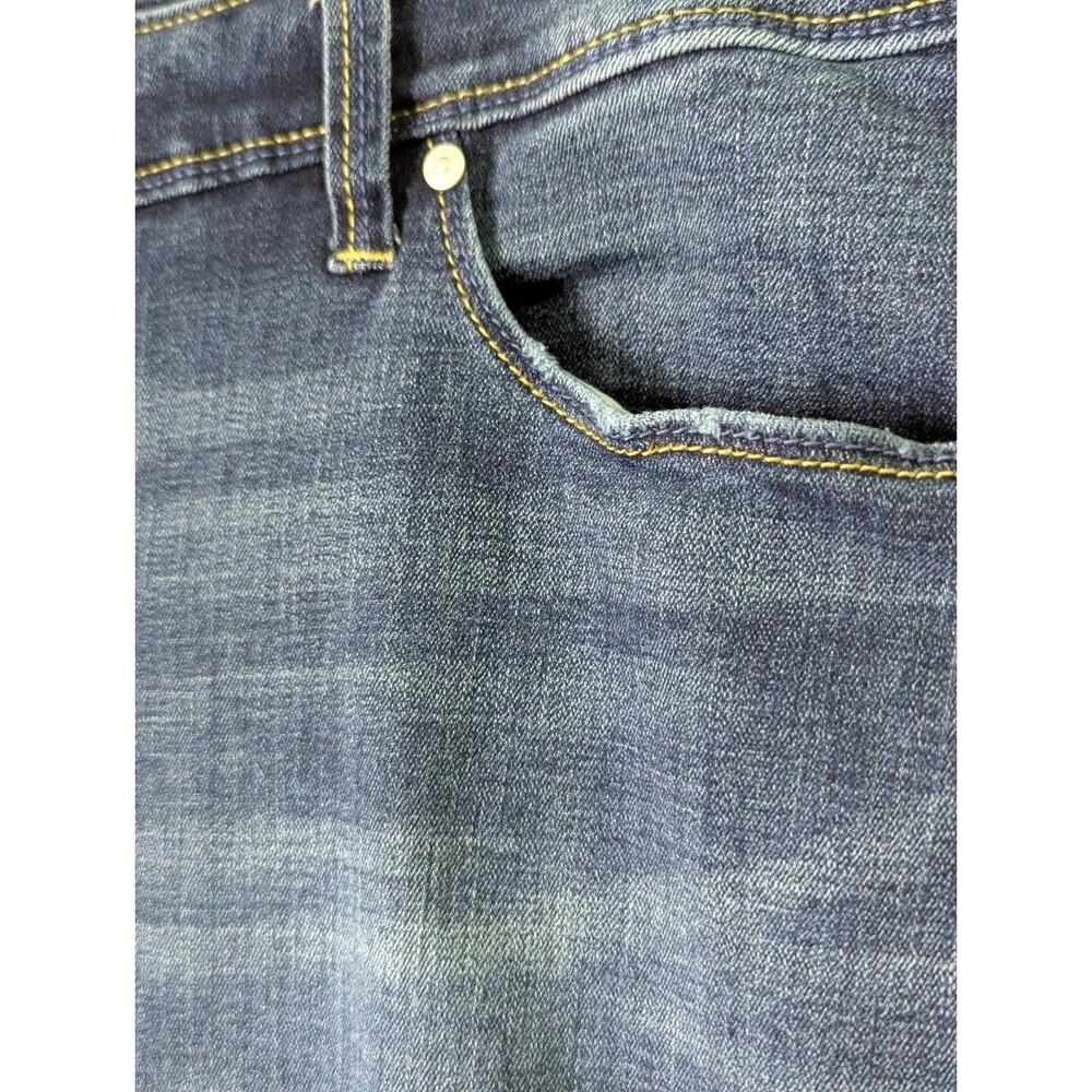Seven 7 Denim Jeans Pants Womens 16 Classic Straight Leg Medium Wash Stretch - Picture 4 of 10